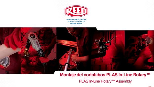 Assemblage de coupe-tube en ligne rotatif PLAS